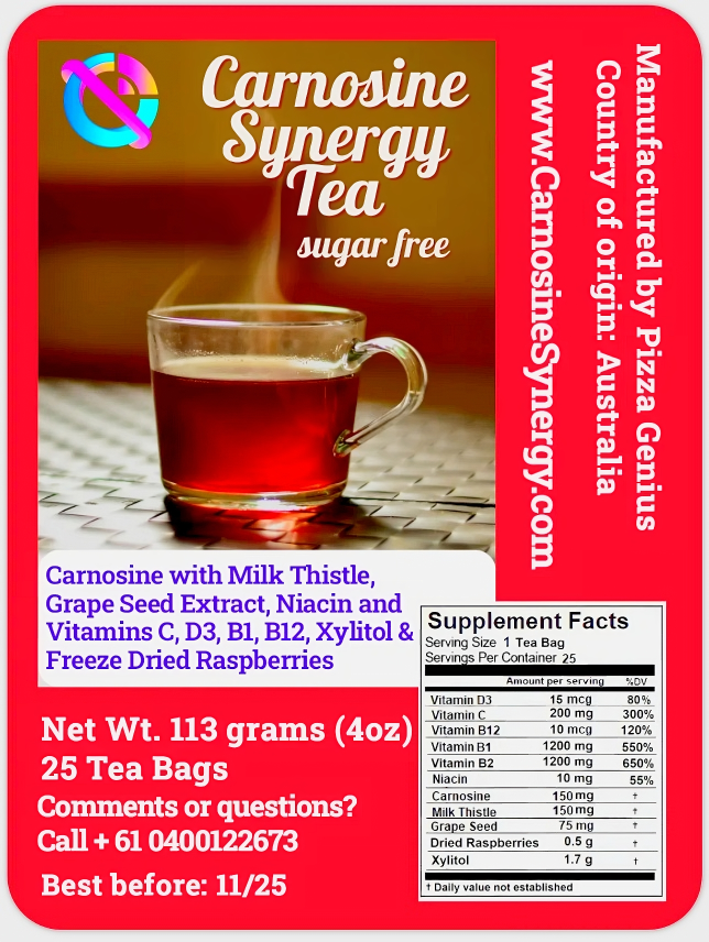 tea carnosine synergy drink tasty with raspberry